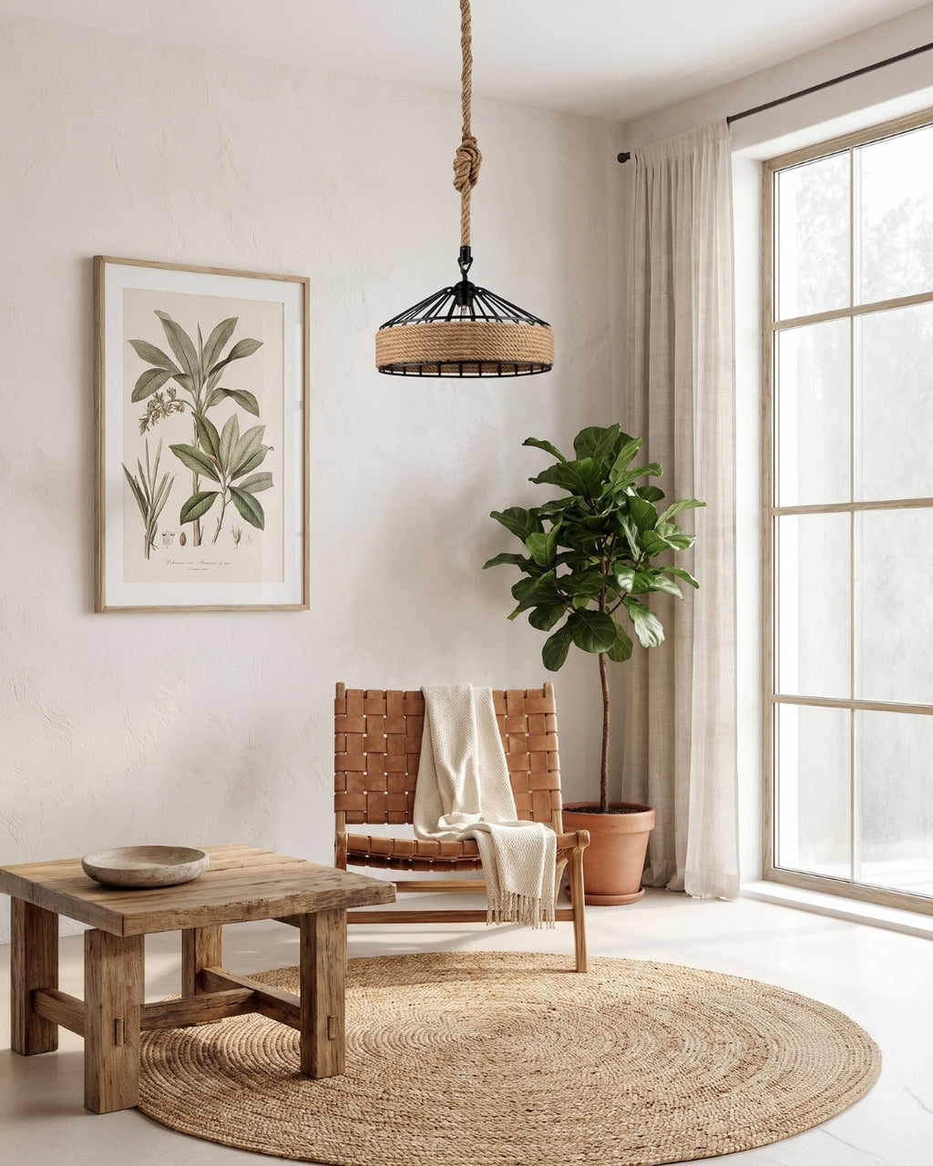 Corva Rope Pendant Light