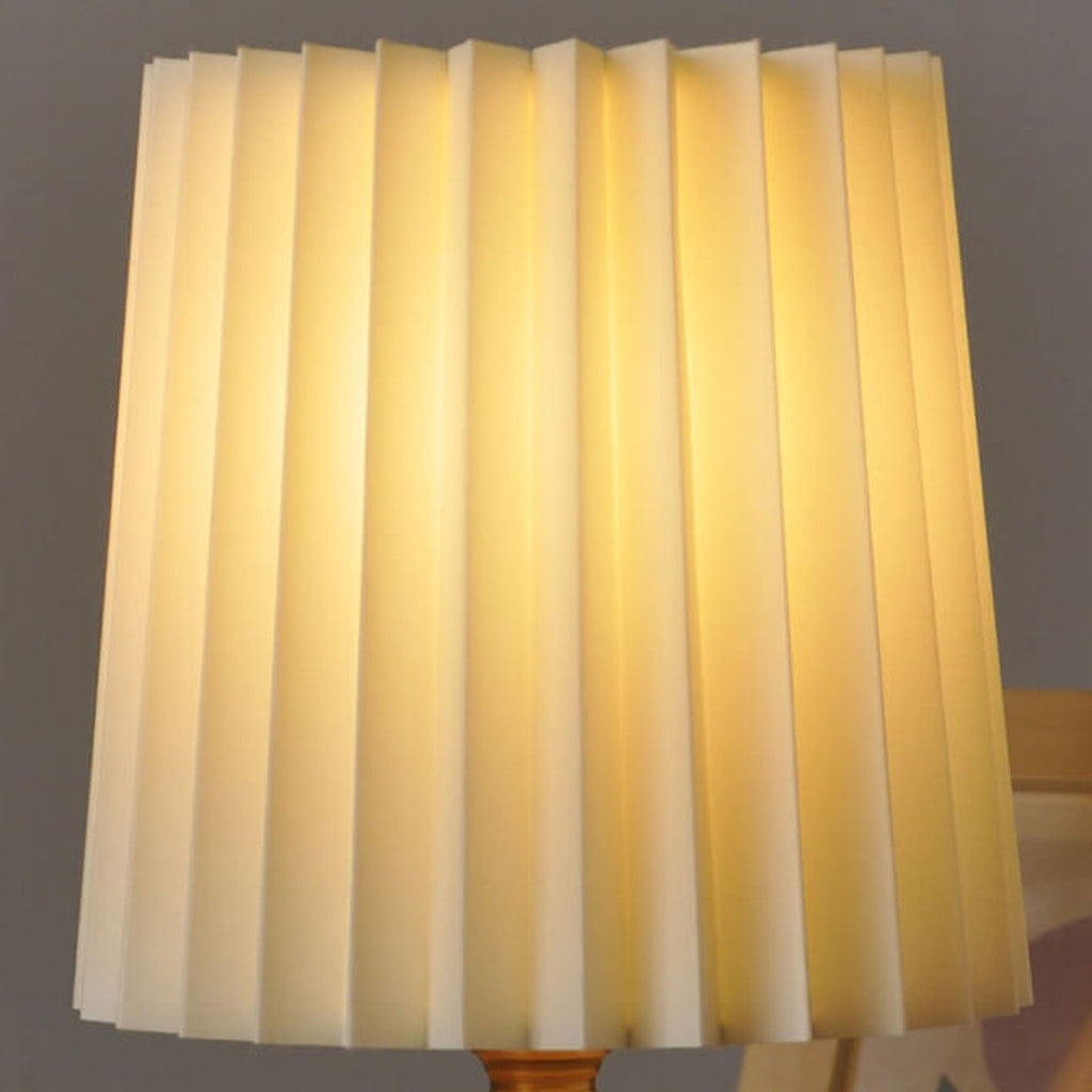 Bosco Pleated Wood Table Lamp