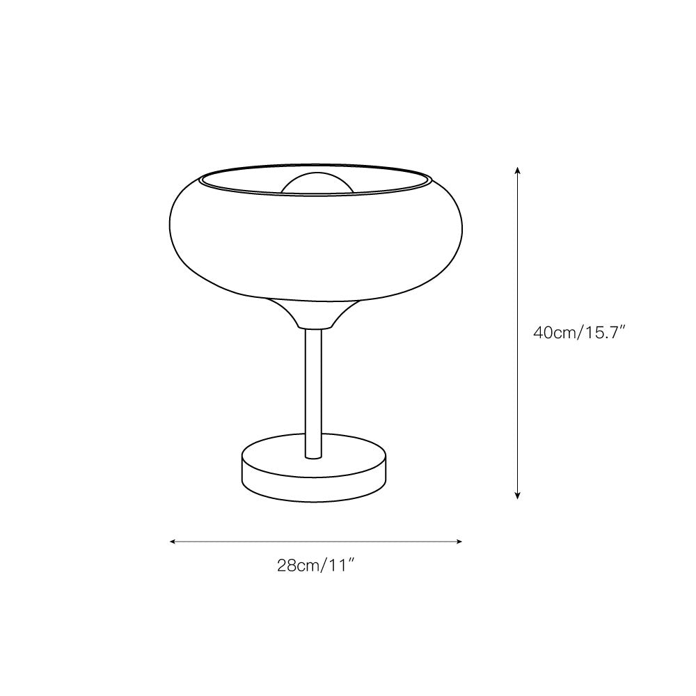 Crema Glass Table Lamp
