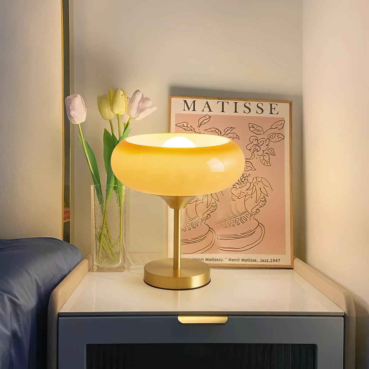 Crema Glass Table Lamp