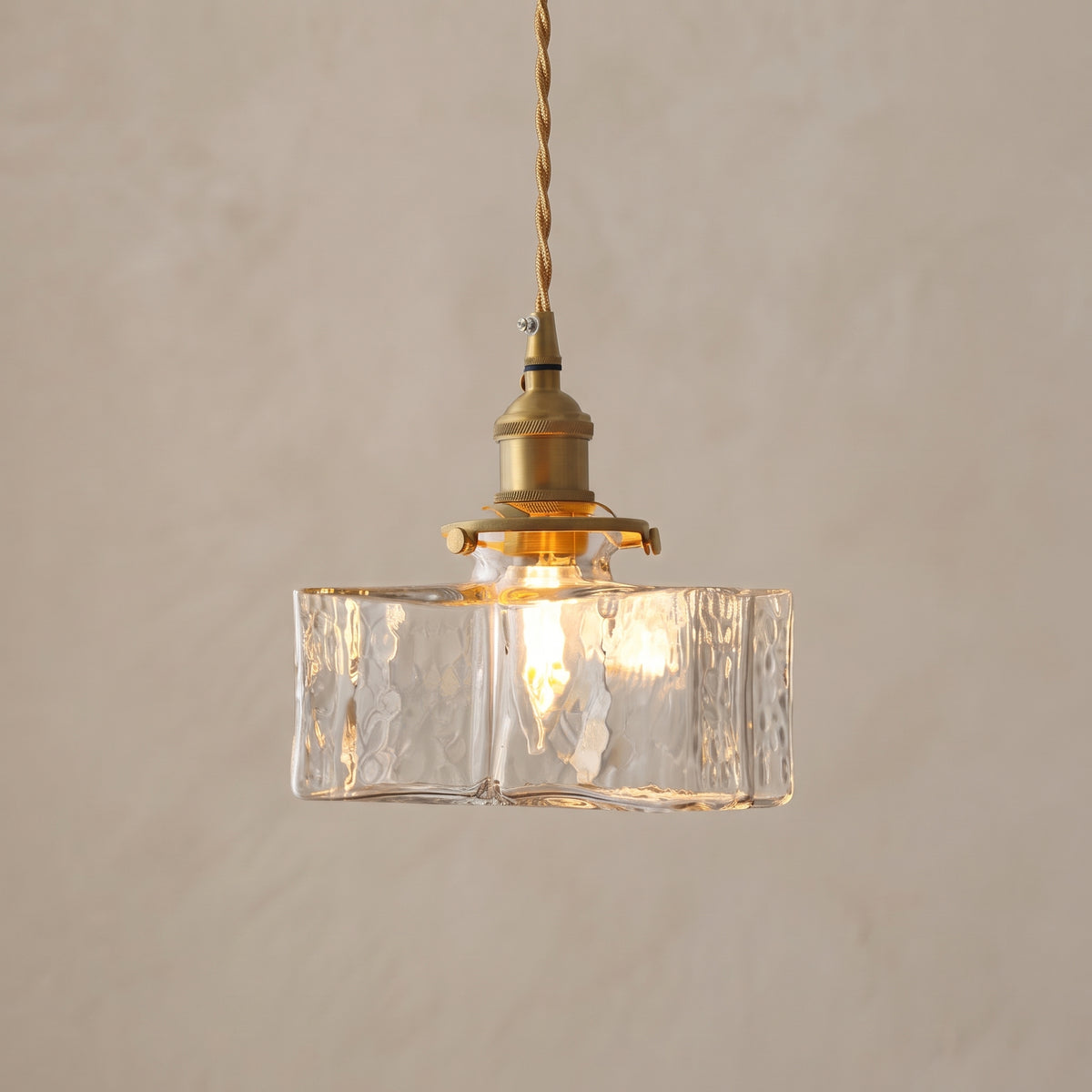 Mirra Hammered Glass Pendant Light