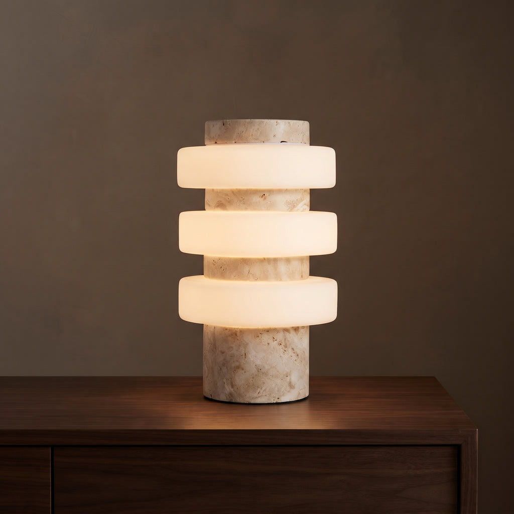 Tiero Travertine Table Lamp