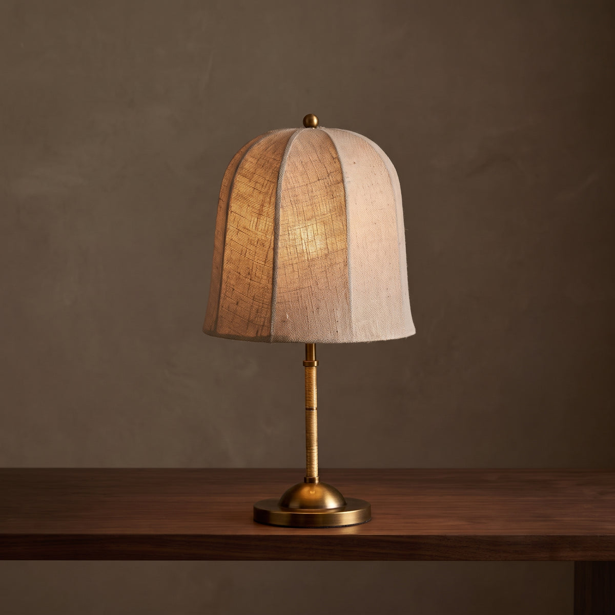 Lenno Gold Linen Table Lamp