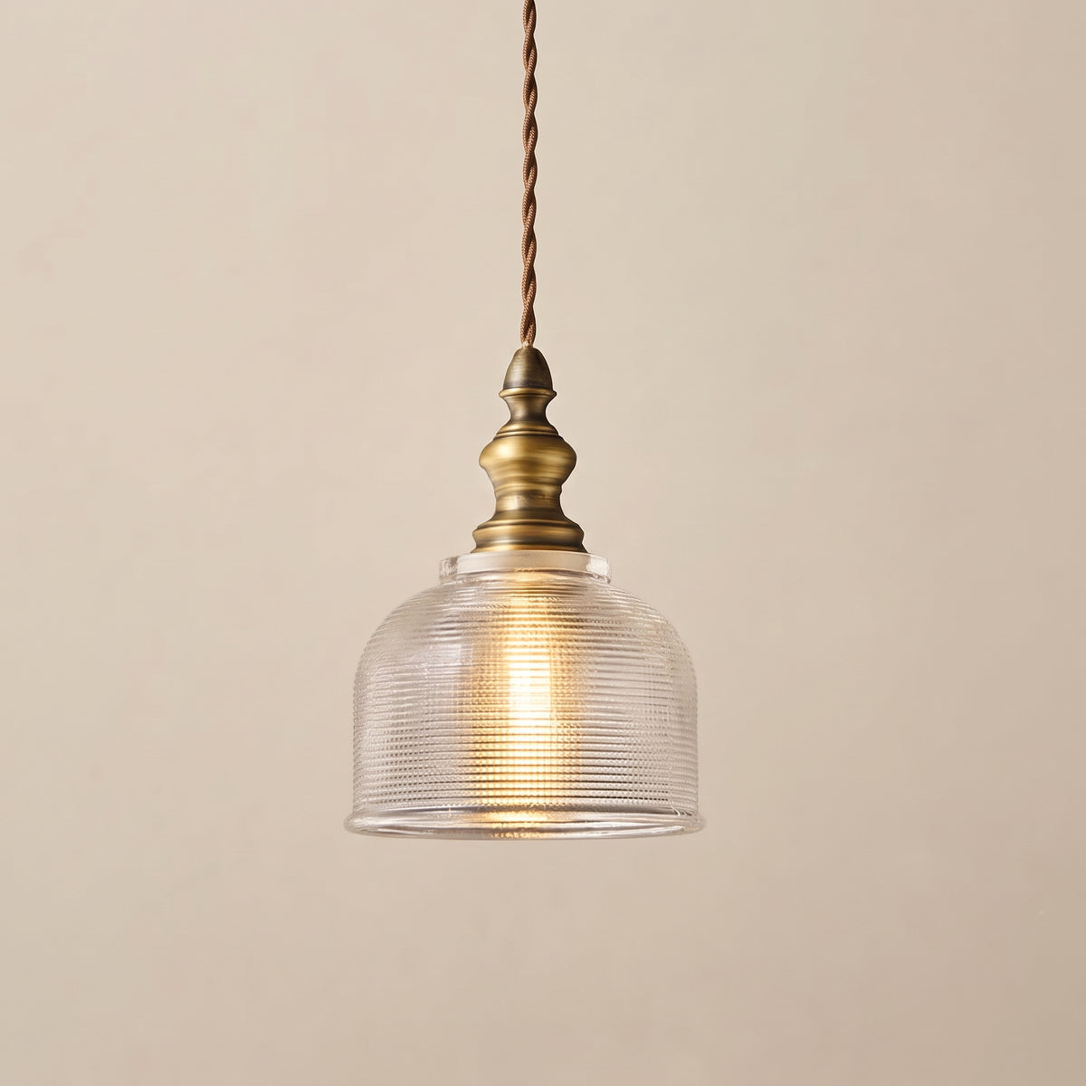 Brolo Brass Glass Pendant Light