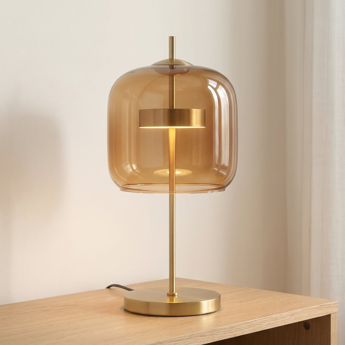 Dorna Glass Dome Table Lamp