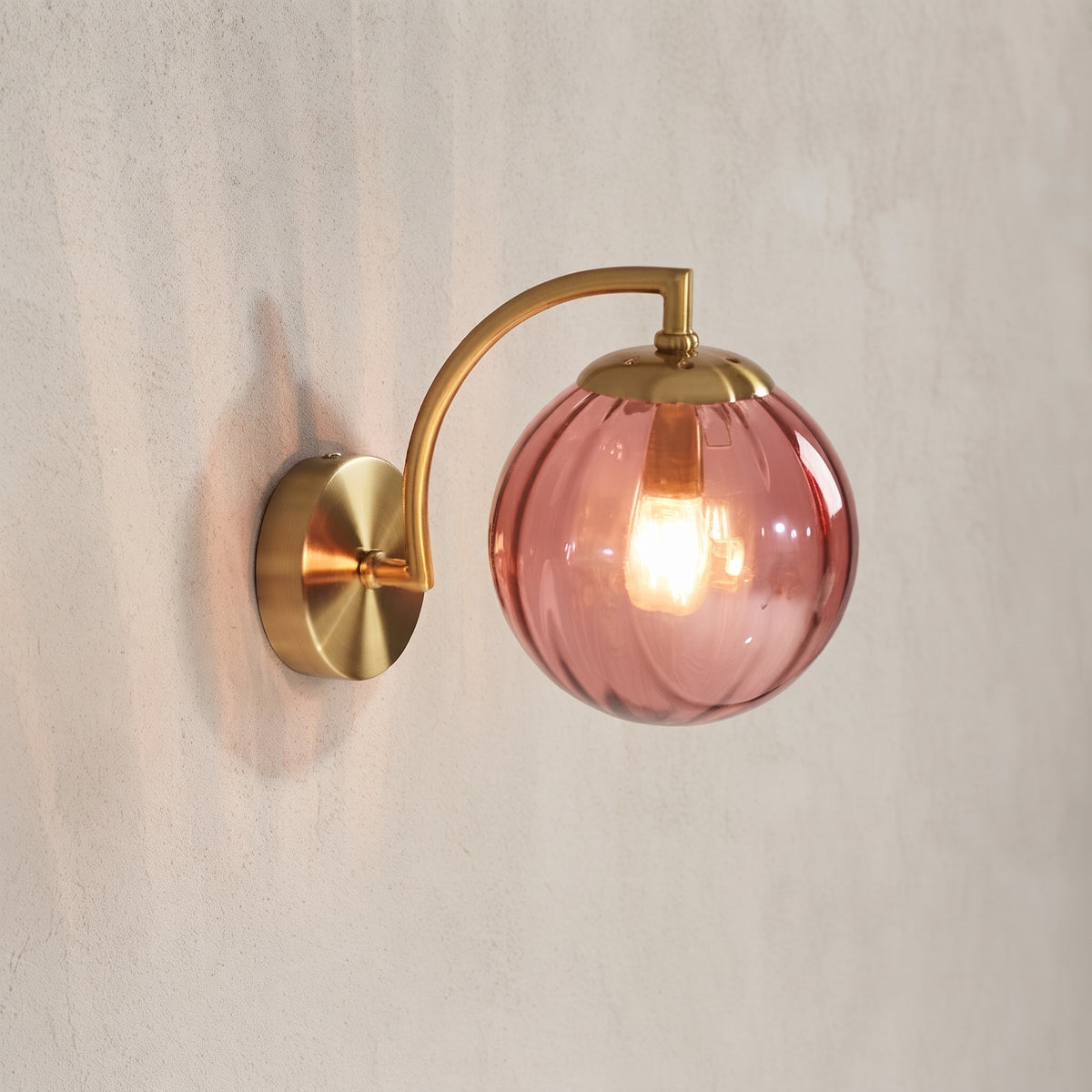 Fluta Ribbed Glass Wall Sconce