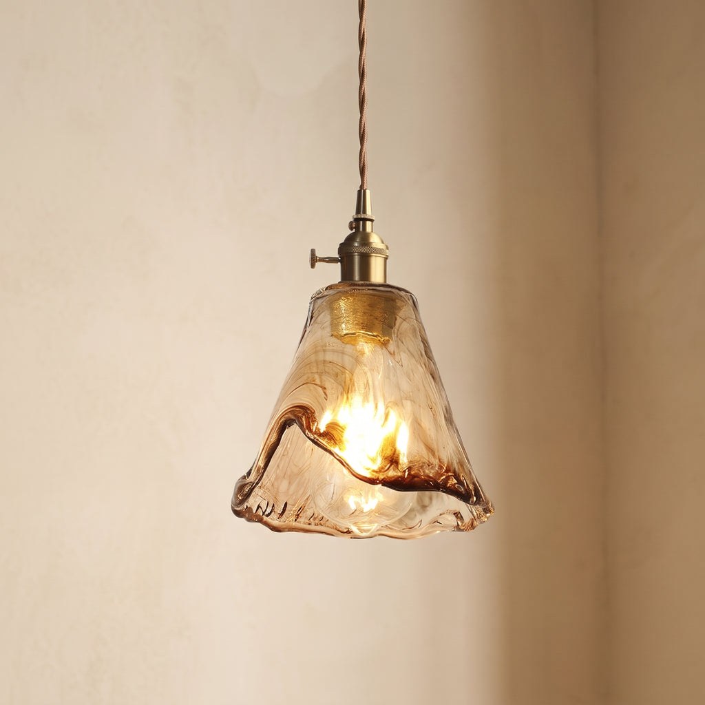 Ambra Amber Glass Pendant Light
