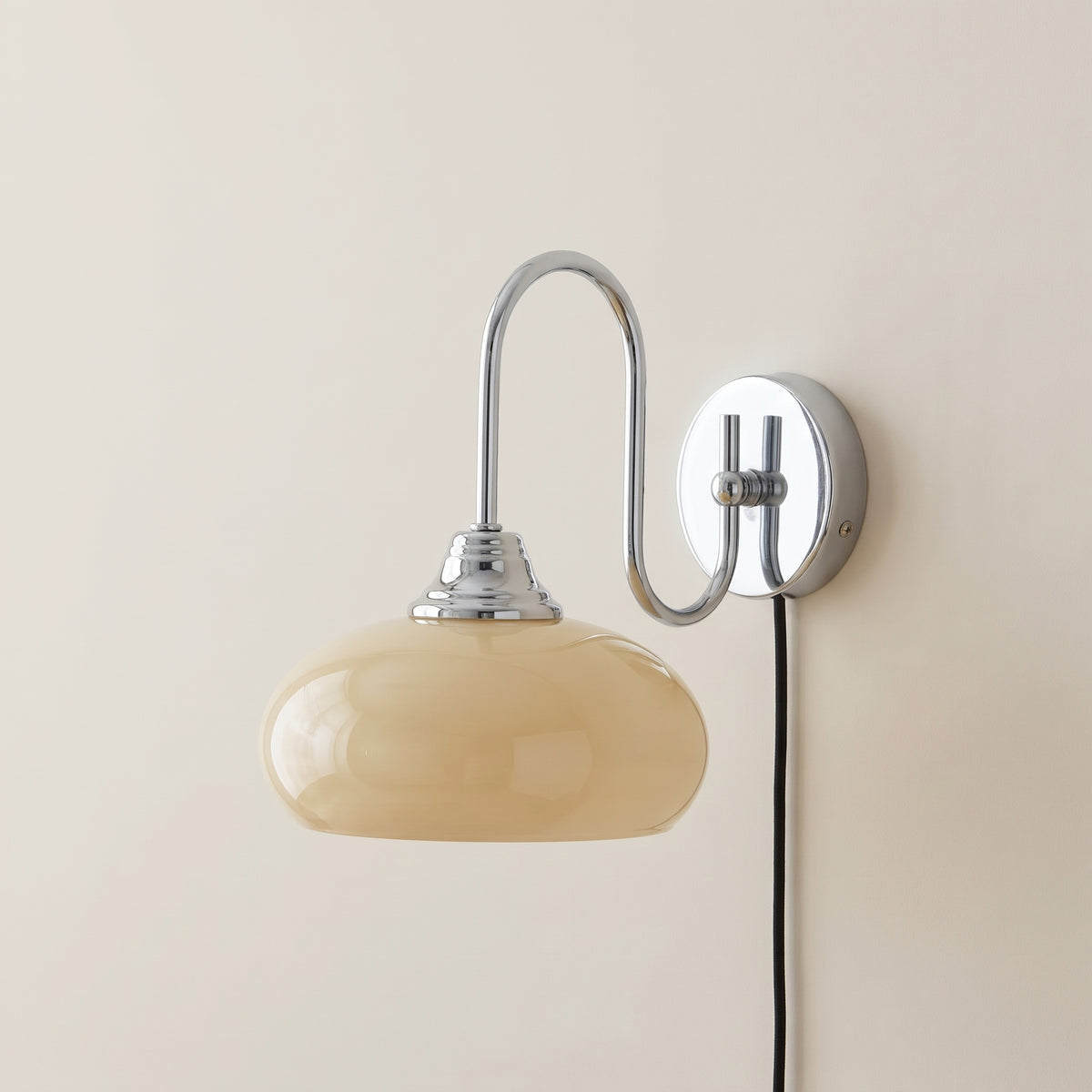 Kelda Glass Plug-In Wall Lamp