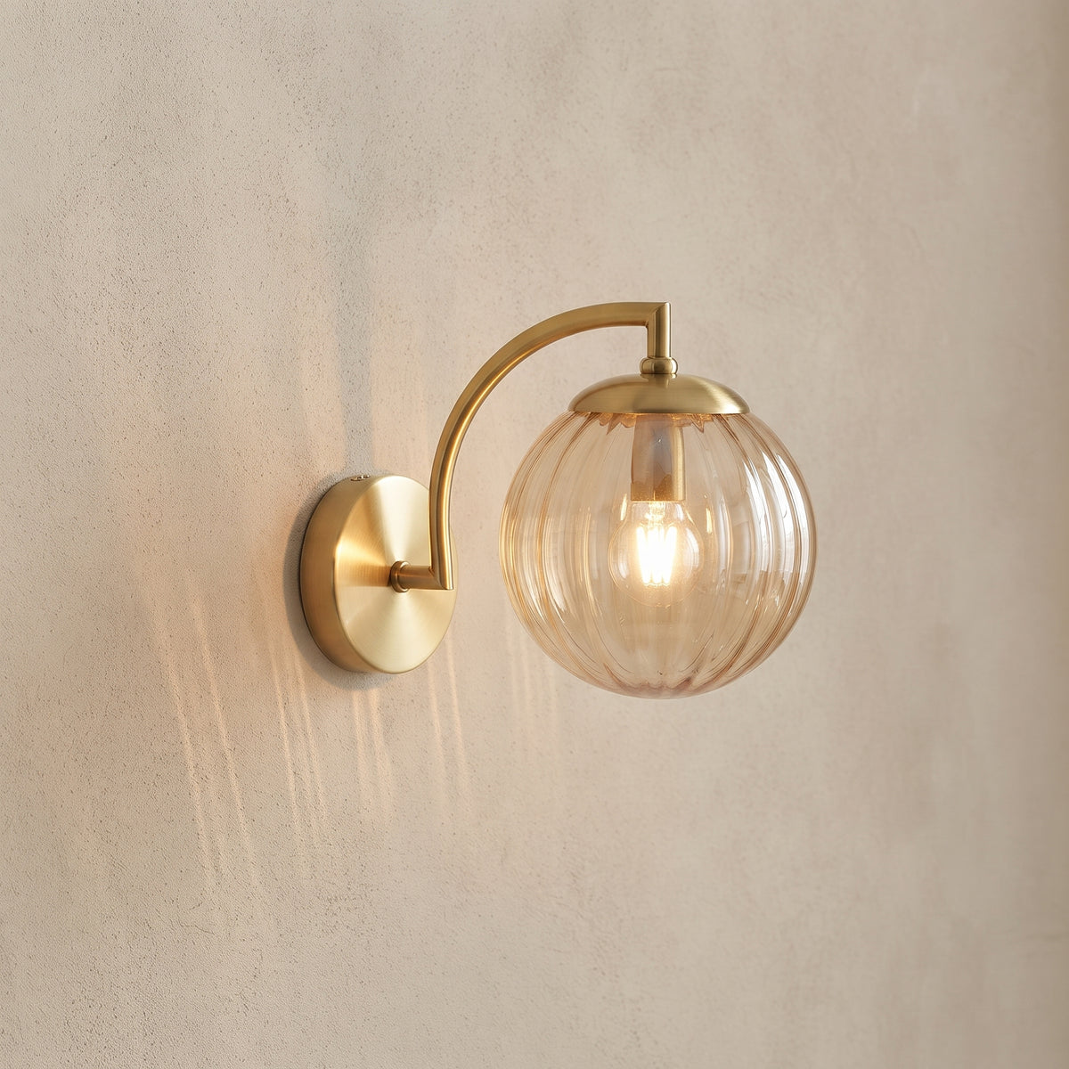 Fluta Ribbed Glass Wall Sconce