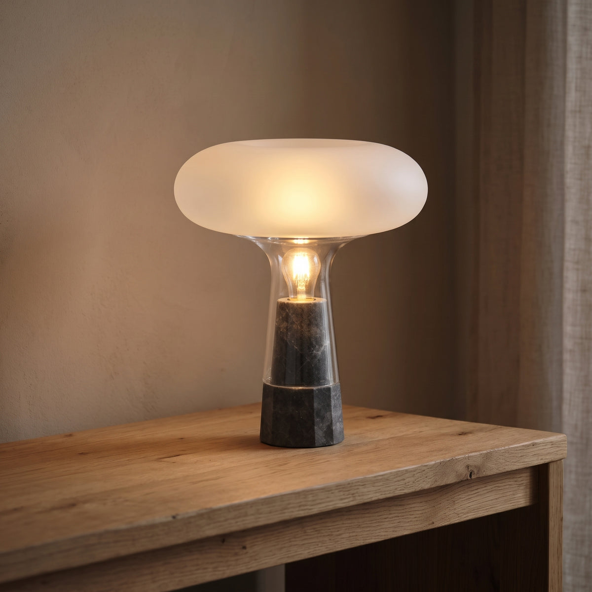 Talia Glass Marble Table Lamp