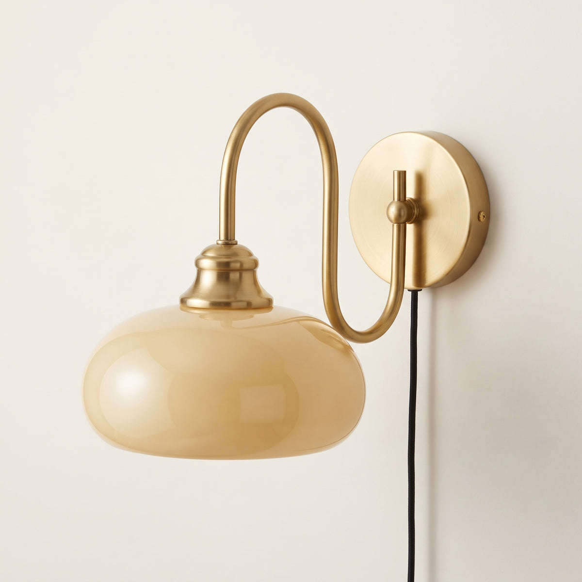 Kelda Glass Plug-In Wall Lamp