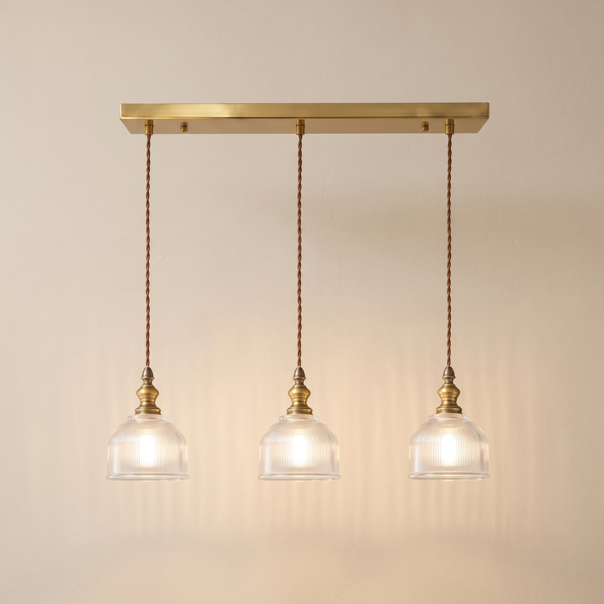 Brolo Brass Glass Pendant Light