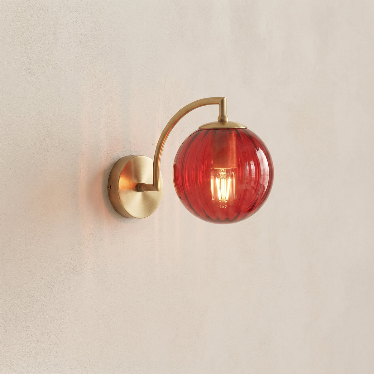 Fluta Ribbed Glass Wall Sconce