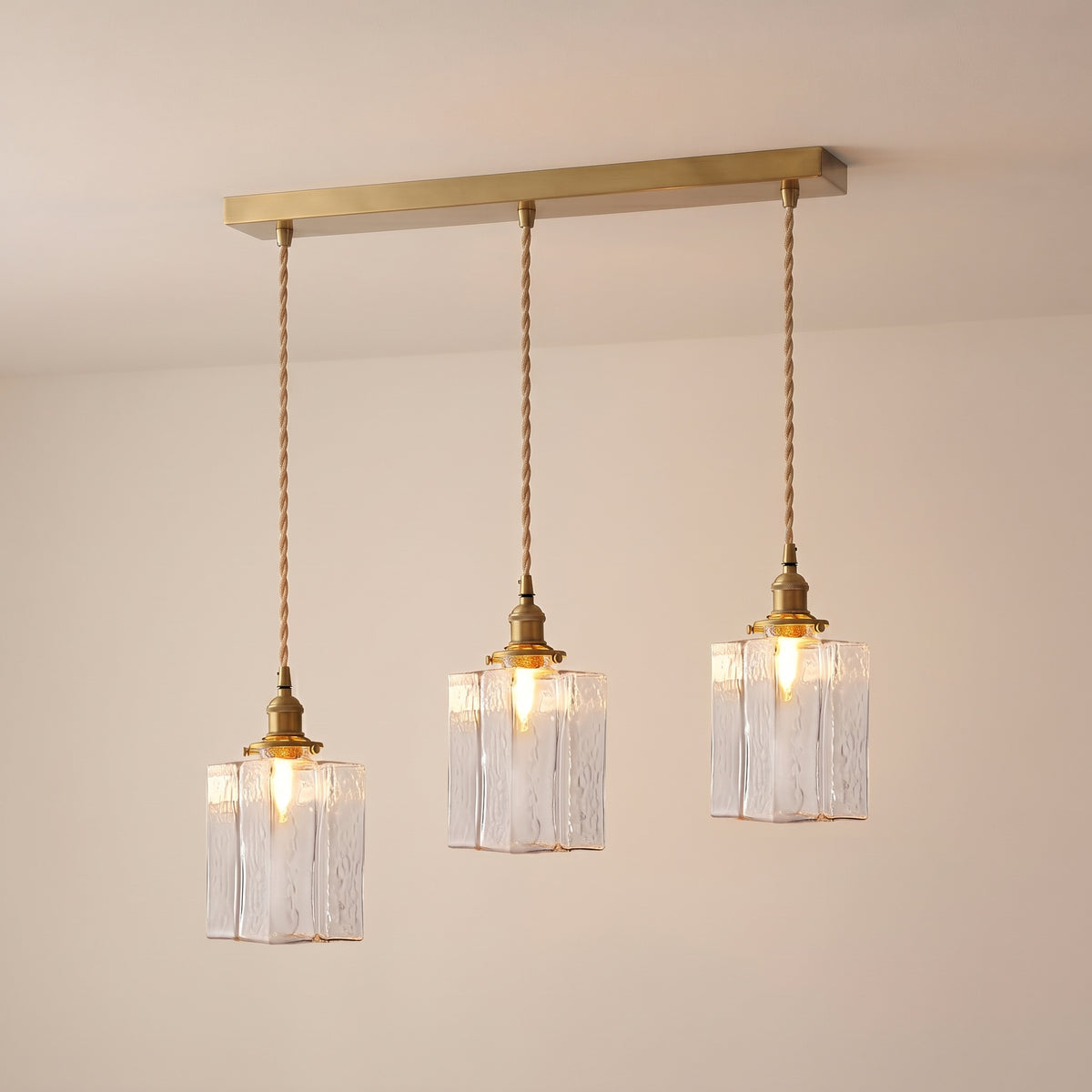 Mirra Hammered Glass Pendant Light