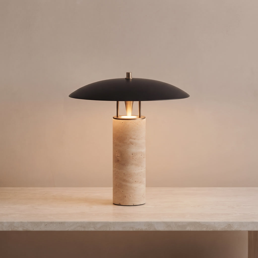 Quarra Travertine Table Lamp