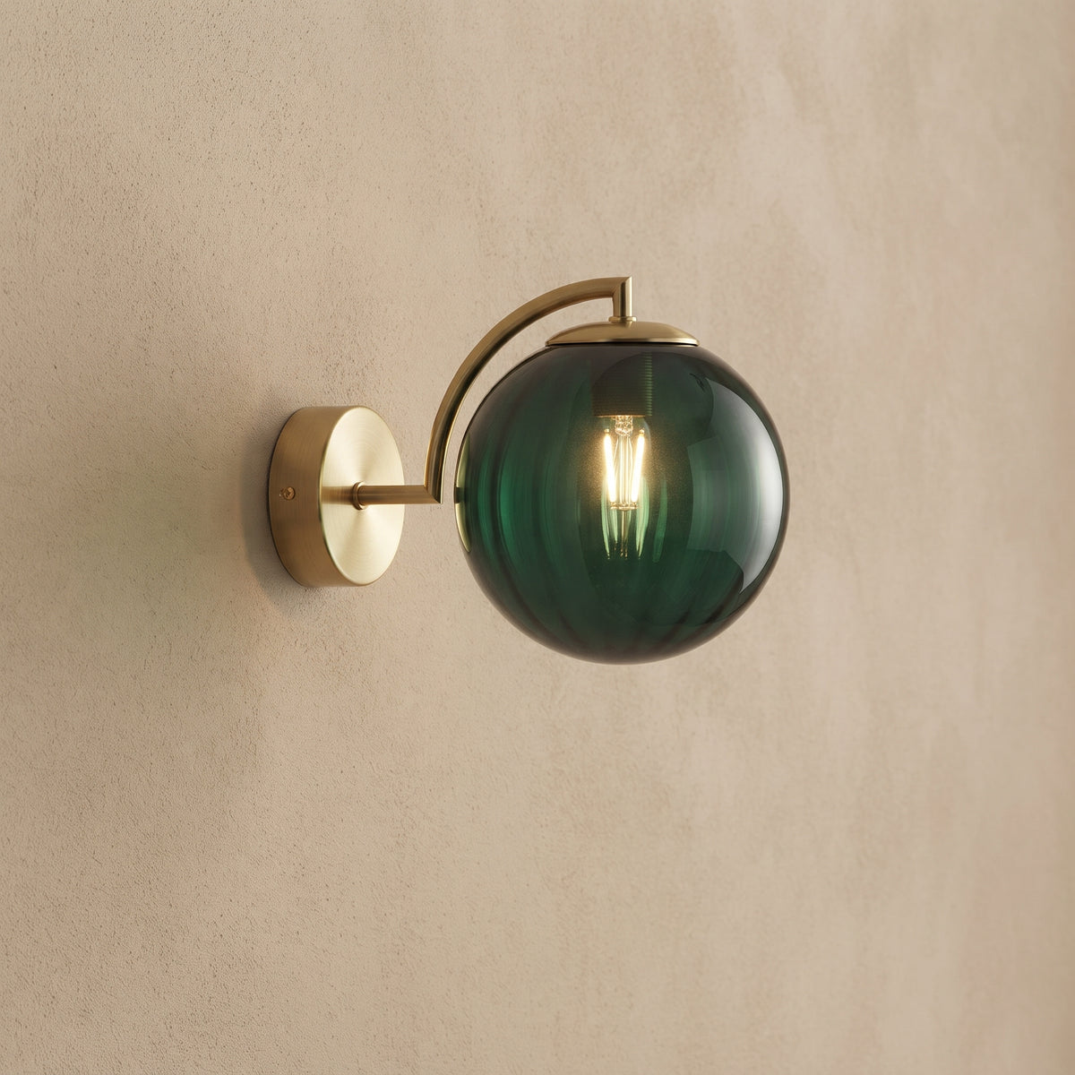 Fluta Ribbed Glass Wall Sconce
