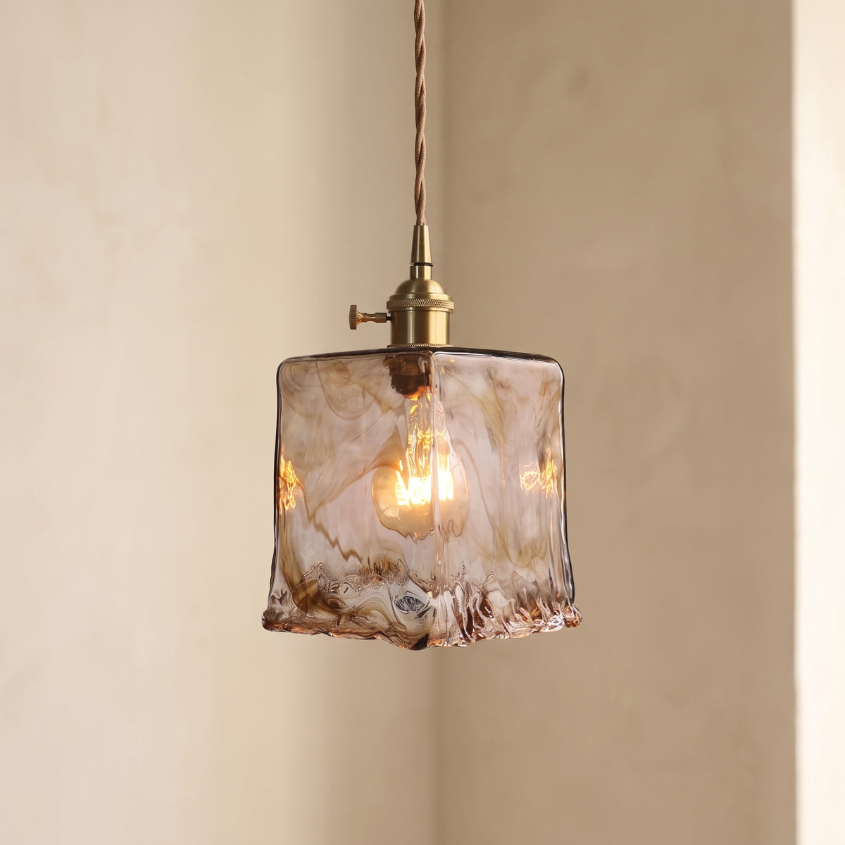Ambra Amber Glass Pendant Light