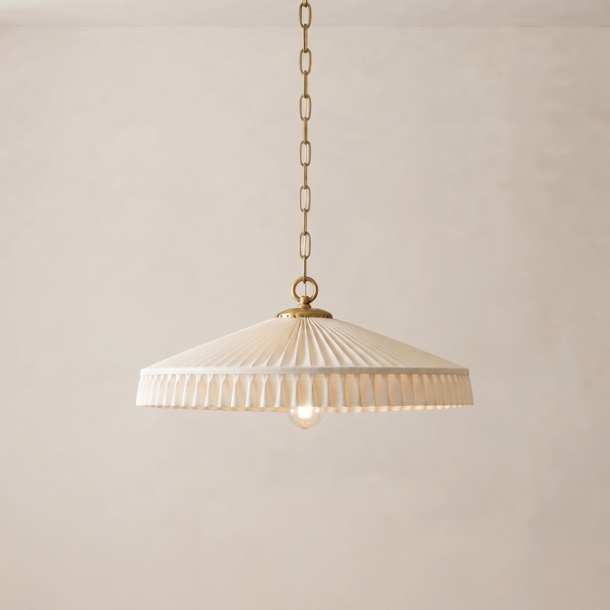 Brisa Pleated Silk Pendant Light