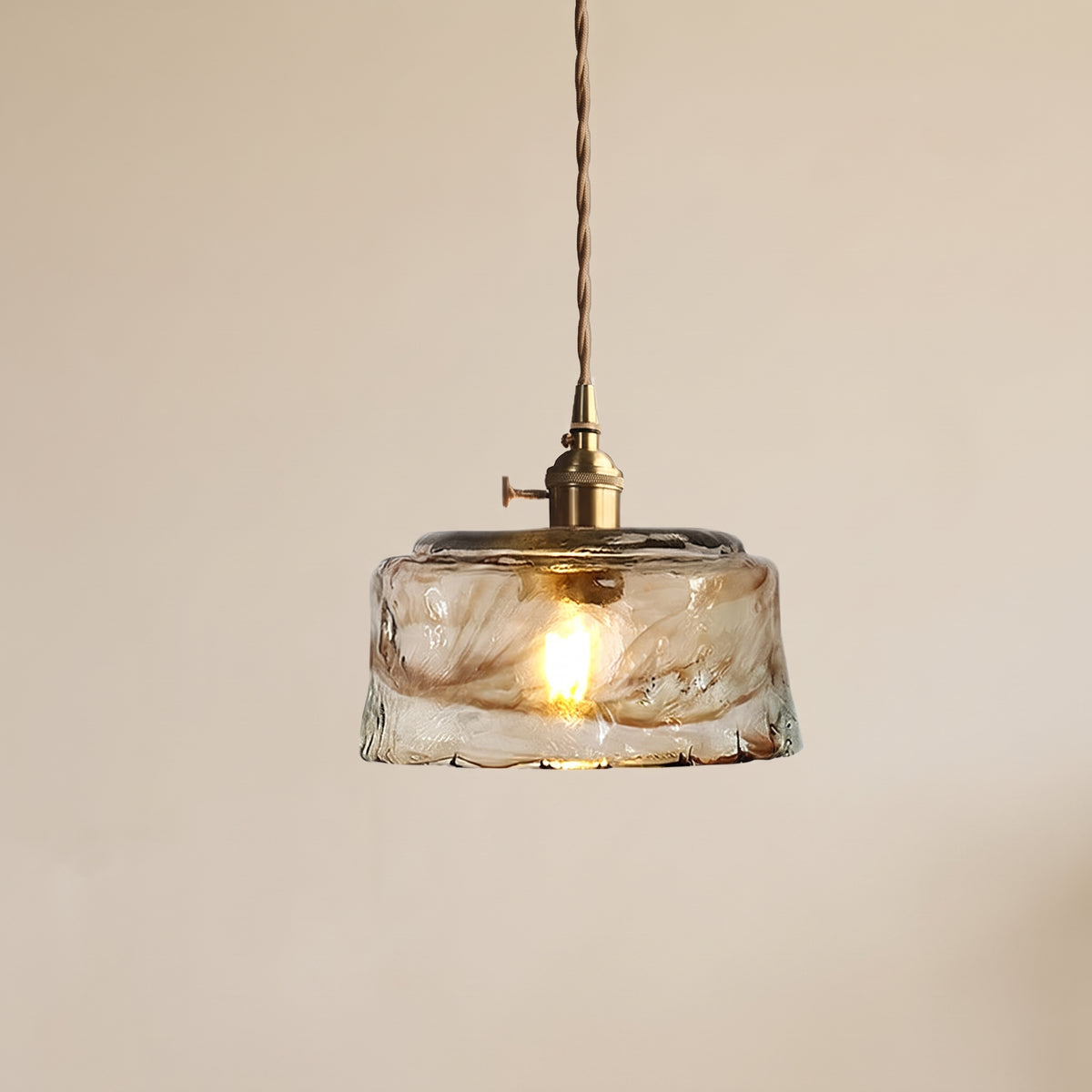 Ambra Amber Glass Pendant Light