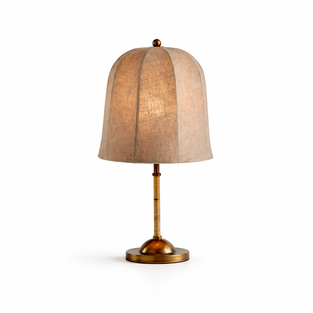 Lenno Gold Linen Table Lamp