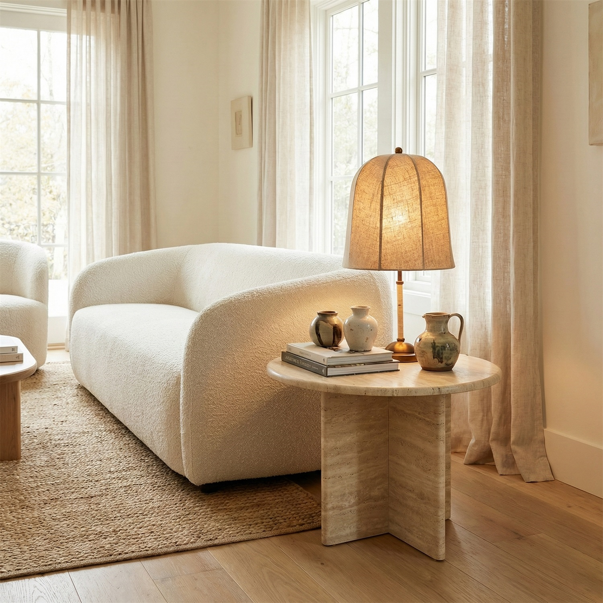 Lenno Gold Linen Table Lamp