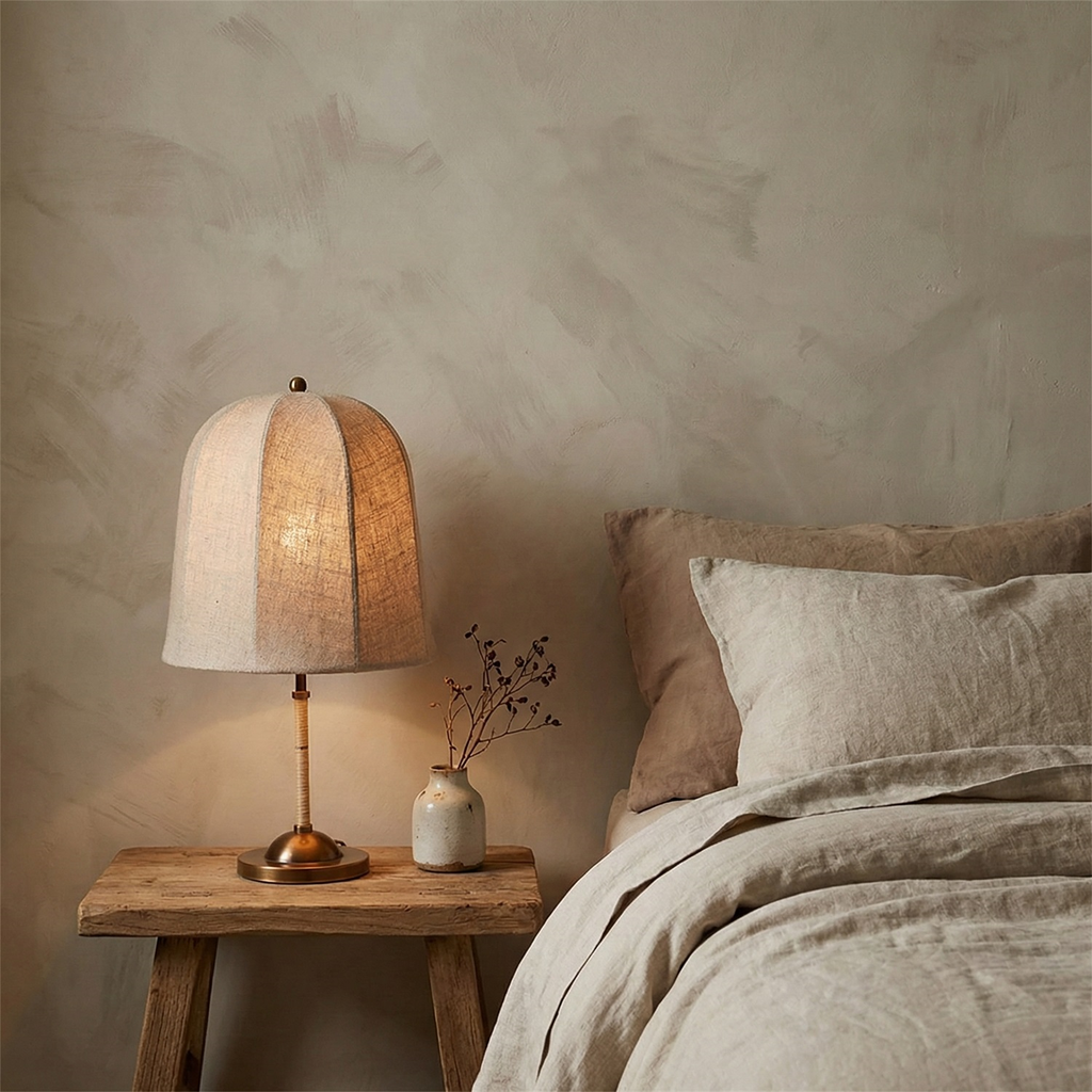 Lenno Gold Linen Table Lamp