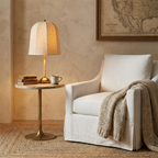 Lenno Gold Linen Table Lamp