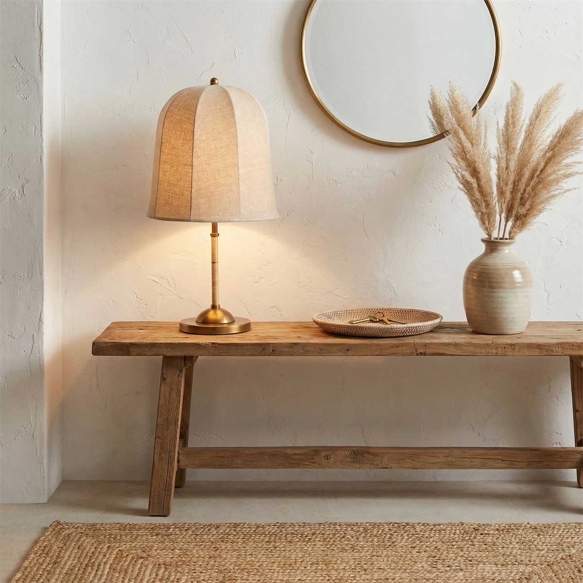Lenno Gold Linen Table Lamp