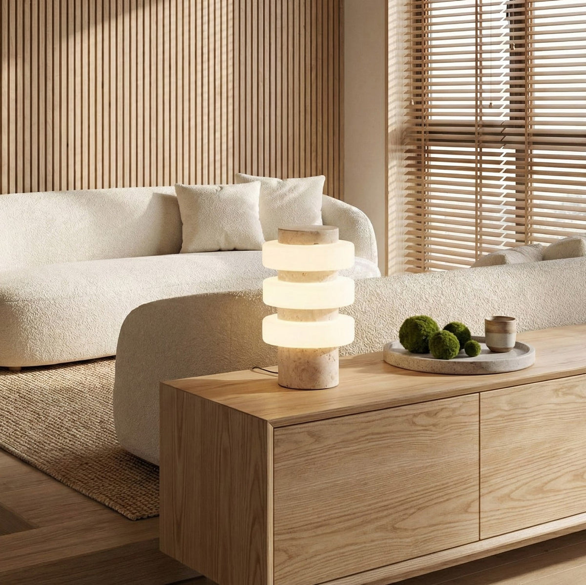 Tiero Travertine Table Lamp