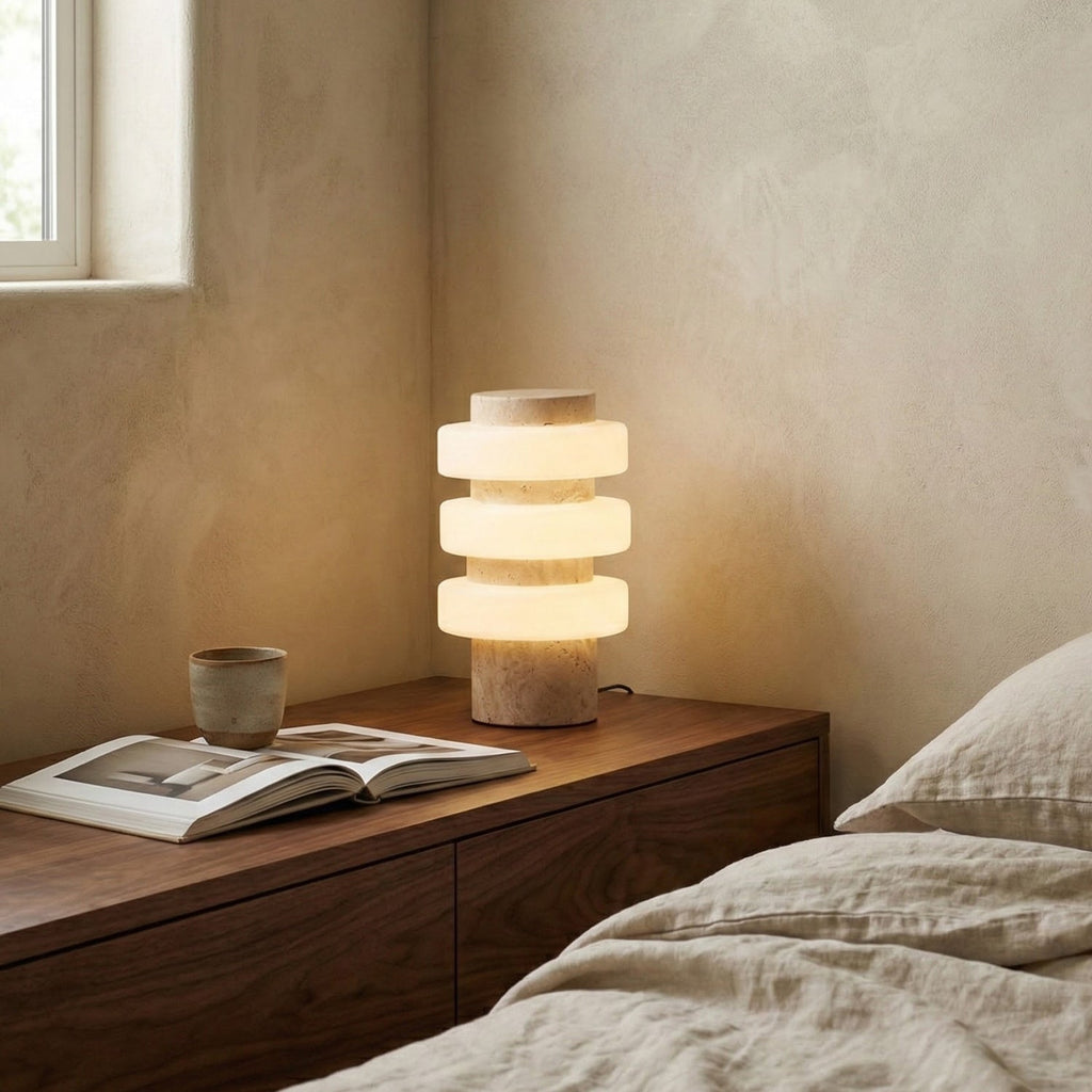 Tiero Travertine Table Lamp