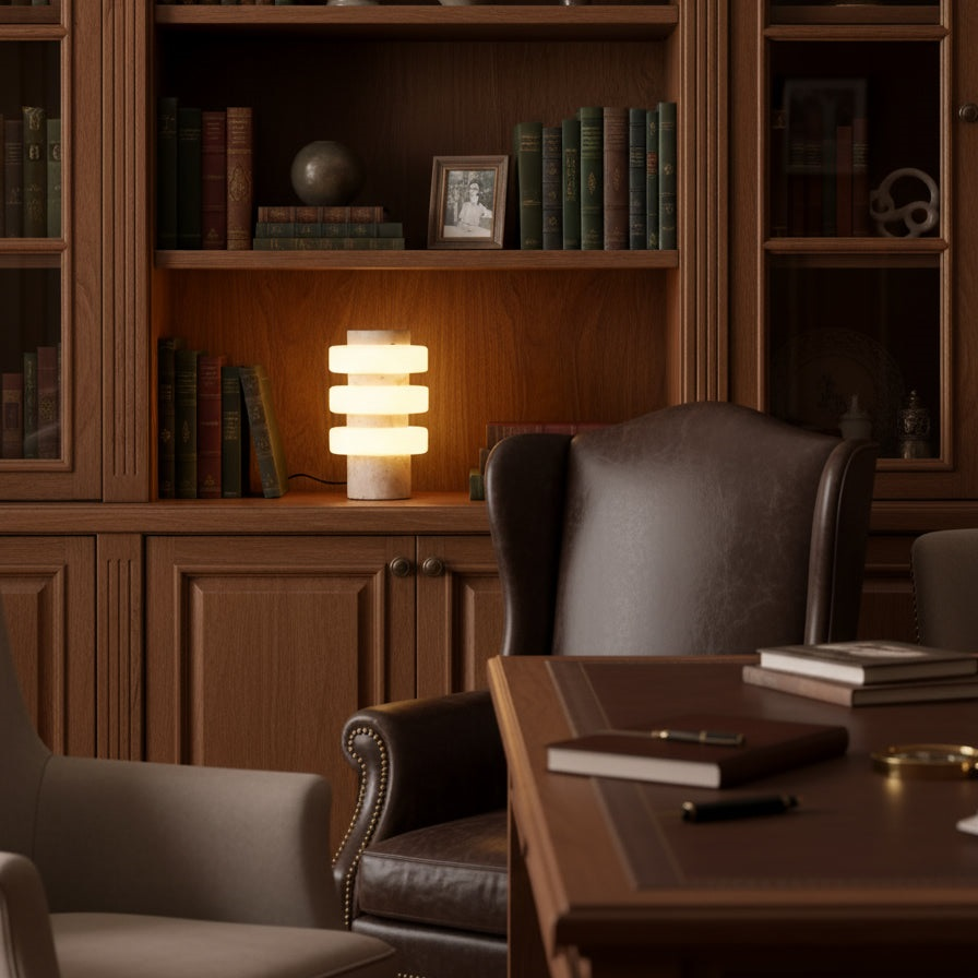 Tiero Travertine Table Lamp