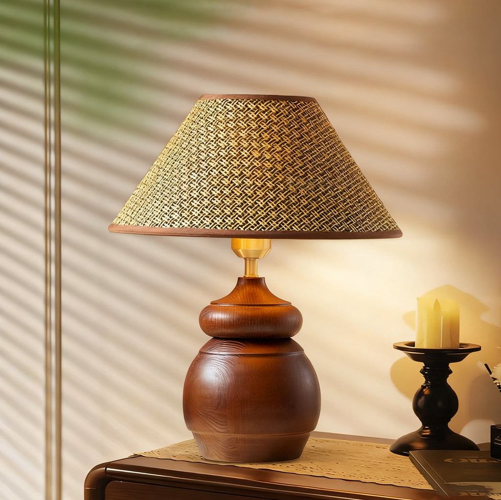 Wovan Wood Table Lamp