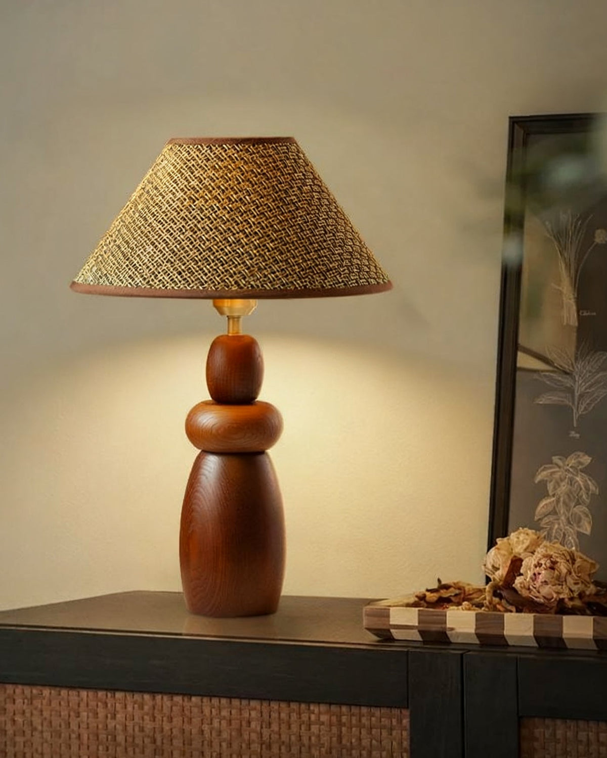 Wovan Wood Table Lamp
