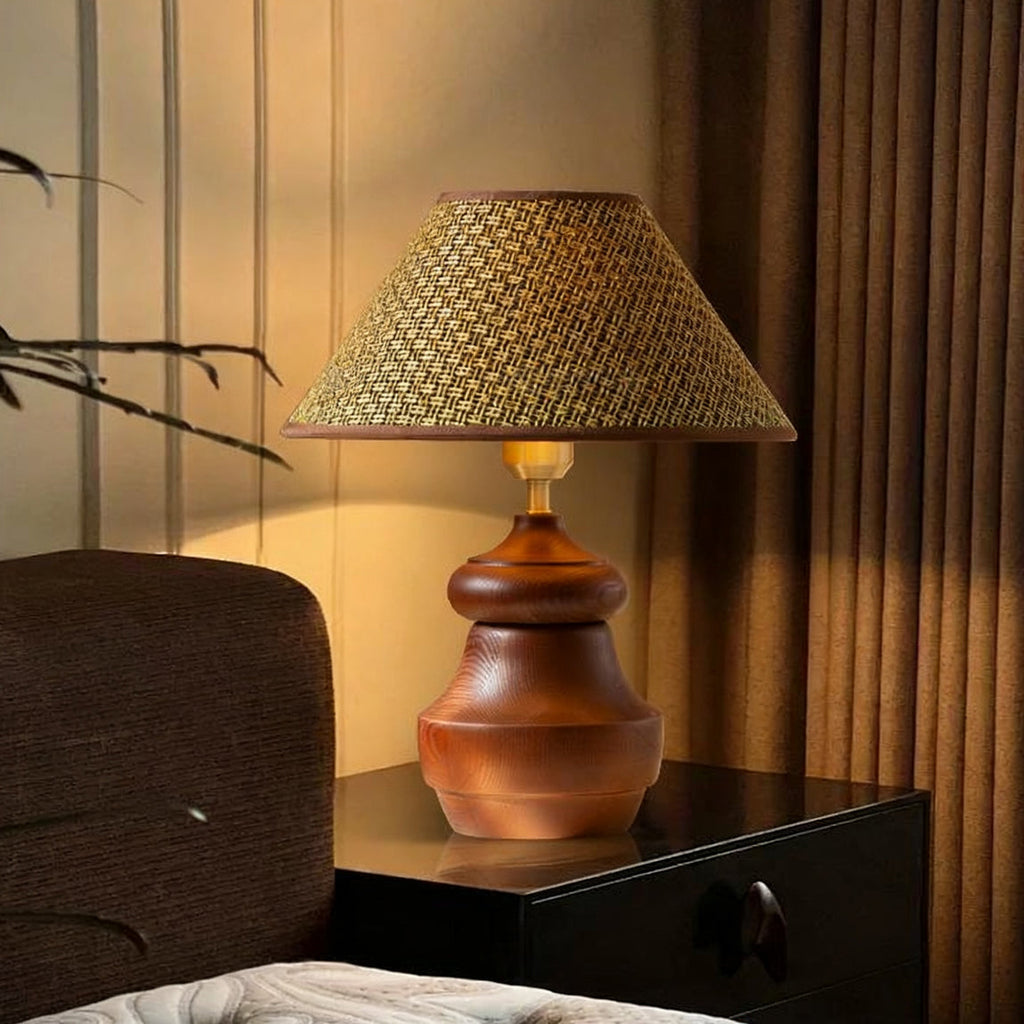 Wovan Wood Table Lamp