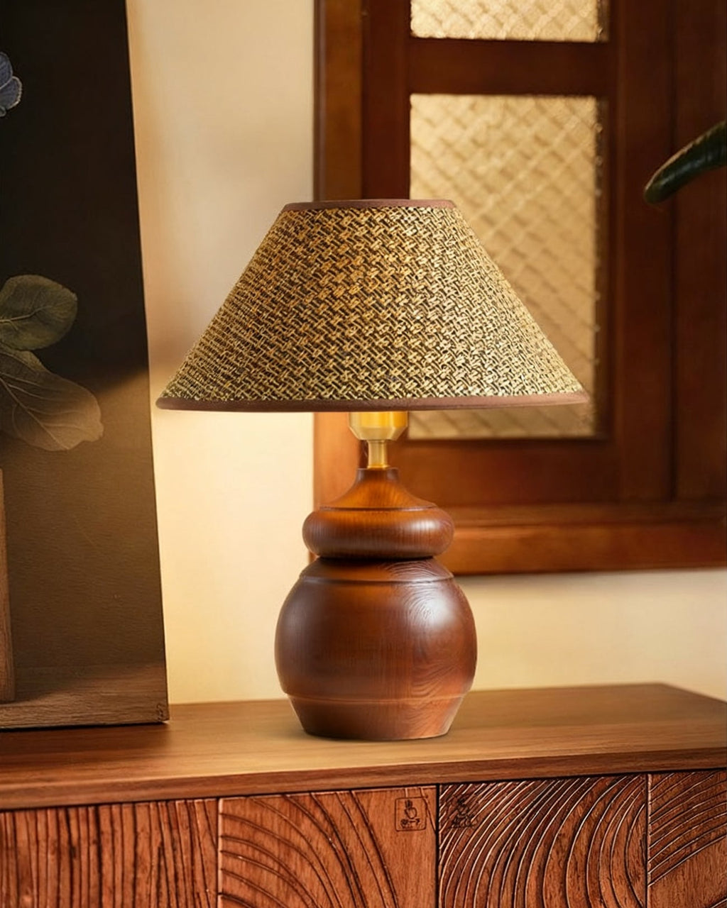 Wovan Wood Table Lamp
