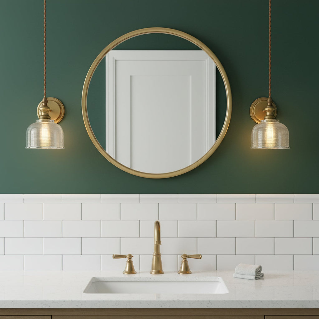 Brolo Brass Glass Pendant Light