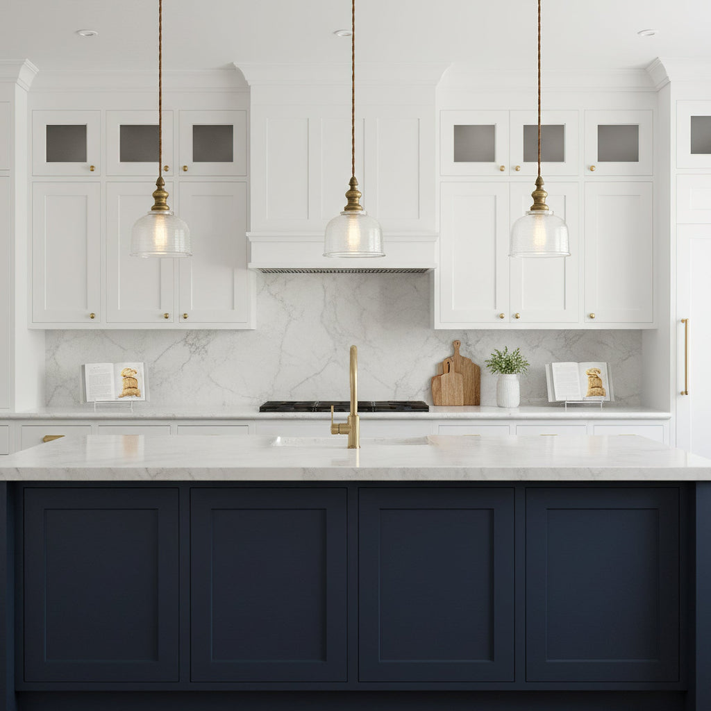 Brolo Brass Glass Pendant Light