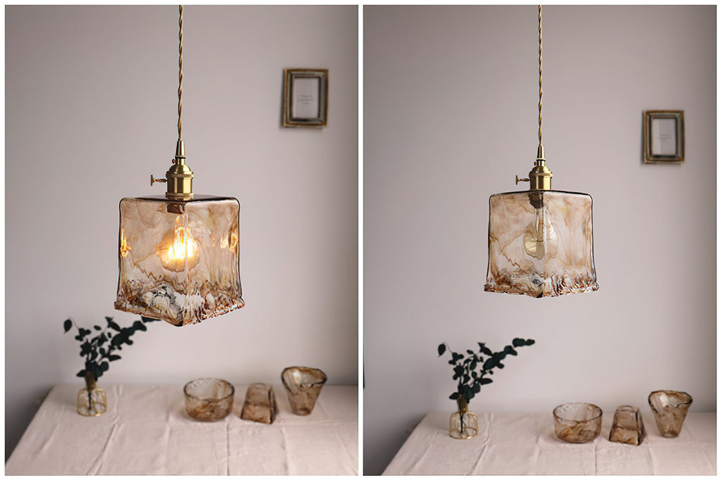 Ambra Amber Glass Pendant Light