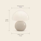 Acorn Mini Glass Table Lamp - Dimensions