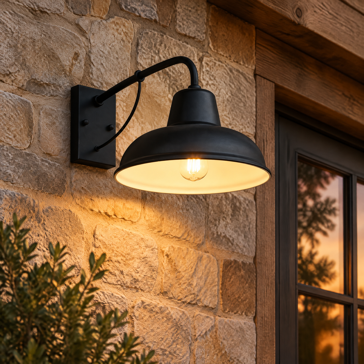 Barn Outdoor Wall Sconce Black 220V Hero