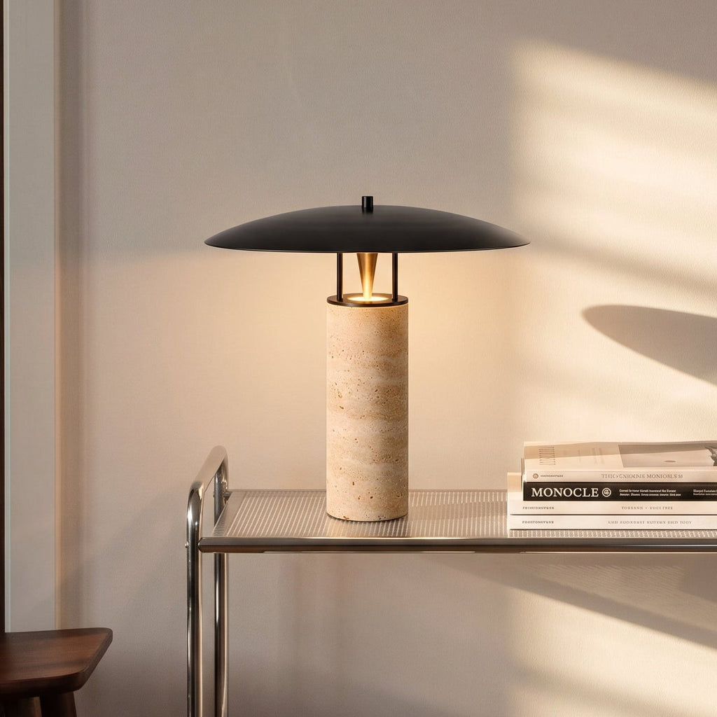 Quarra Travertine Table Lamp