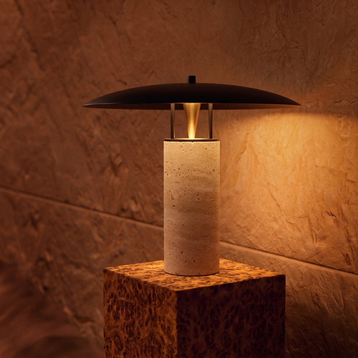 Quarra Travertine Table Lamp