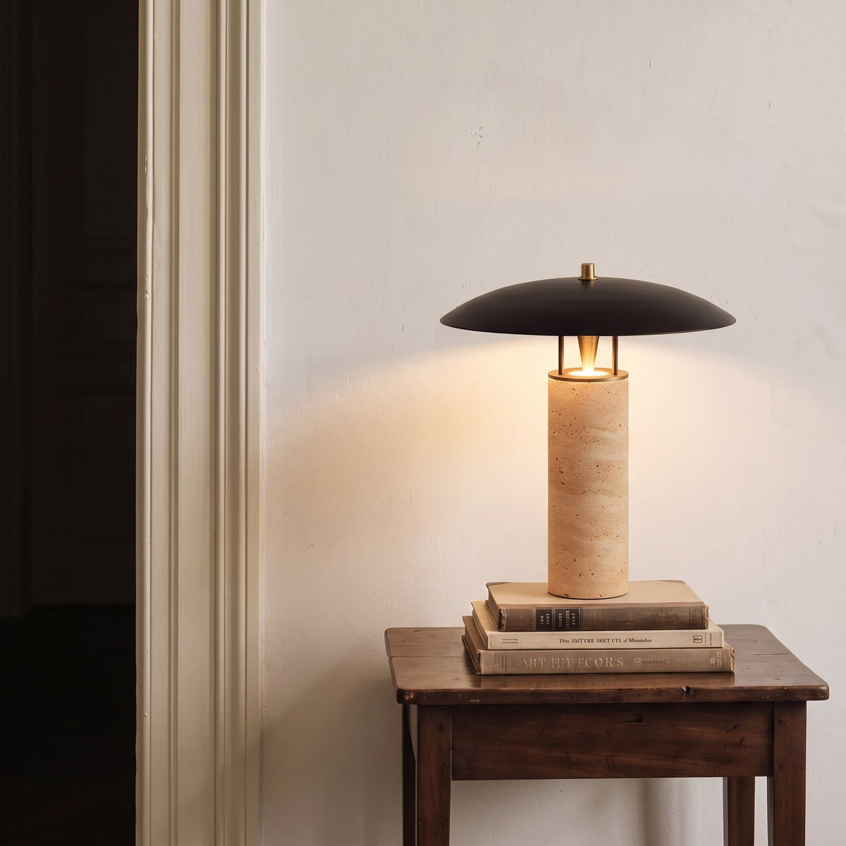 Quarra Travertine Table Lamp