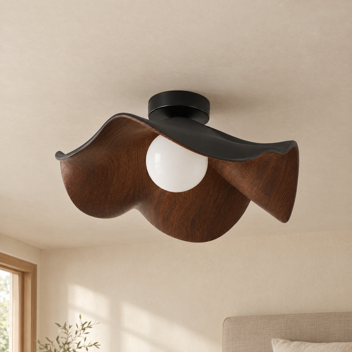 Casia Ceiling Light - Large Black - Hero