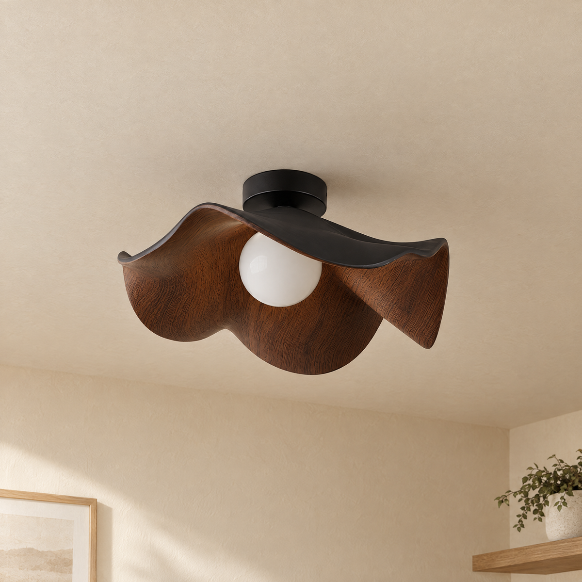 Casia Ceiling Light - Small Black - Hero