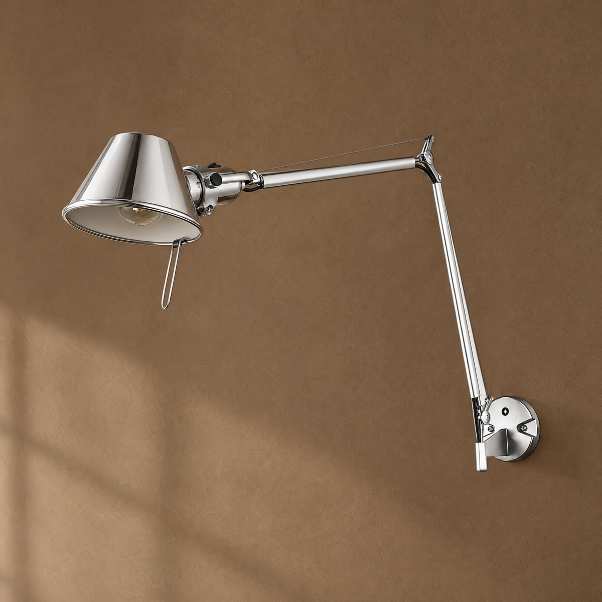 Cone Swing Arm Wall Sconce - Chrome - Hero