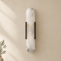 Elliptical Marble Wall Sconce - Black - Hero