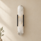 Elliptical Marble Wall Sconce - Black - Hero