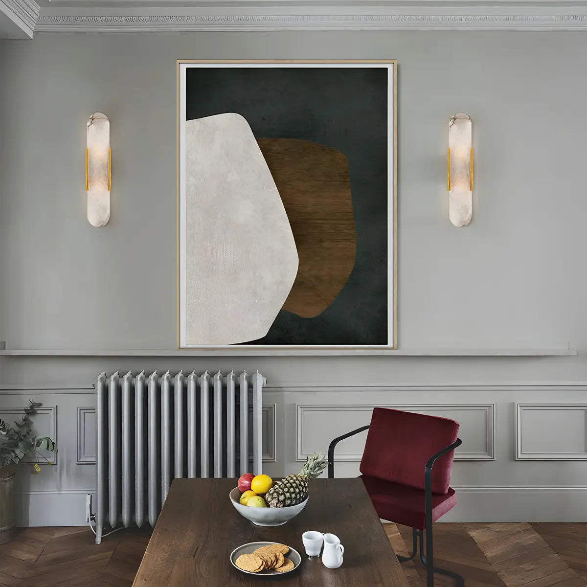 Elliptical Marble Wall Sconce