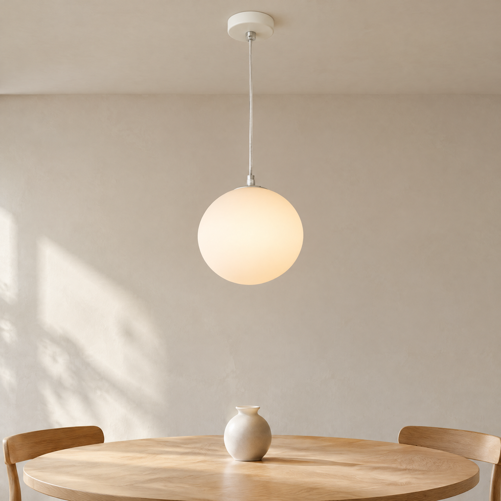 Elya Satin Glass Pendant Light Hero - 23cm